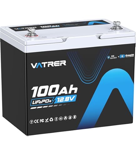 Amazon | SOKバッテリー 12V 100Ah 1280Wh 鉄ケース リン酸鉄