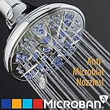抗菌/ anti-clog高圧6-settingシャワーヘッドby Aquadance with Microbanノズル保護から成長の金型、カビシャワー&バクテリアを強化！3ジェットカラー選択肢