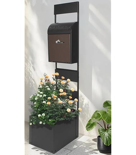 Amazon.co.jp: 木製スタンド付きポスト (ホワイト) : DIY・工具・ガーデン