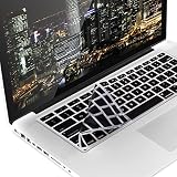 kwmobile Apple MacBook Air 13''/Pro Retina 13''/15'' (bis Mitte 2016) A1369, A1466, A1502, A1425, A1398対応 キーボードカバー - ノートパソコン ノートPC QWERTY配列 防塵 黒色