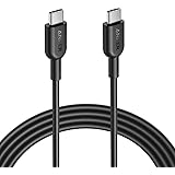 Anker PowerLine II USB-C & USB-C 2.0 ケーブル (1.8m ブラック)【USB-IF認証取得/超高耐久/PD対応】Galaxy S10 / S10+ / S9 / S9+、iPad Pro (2018, 11インチ