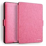 EKStore 【Amazon Kindle Paperwhite Case キンドルケース】シンプル/軽量/専用/質よい/本革レザー スリム ケース カバー　Kindle Paperwhite1/2/3/5/6Kindle Paperwhite1/2/3/5/6対応 【全6色】 ピンク