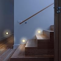 BOOMIE【自動で楽々】 センサーライト コンセント不要＆簡単設置 屋内 オシャレ LED 間接照明 照明 人感 ナイトライト 小型 (２個セット ホワイト＆オレンジ)
