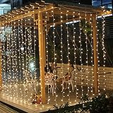 Fuloon 10M x 3M 1000 LED Outdoor Party christmas xmas String Fairy Wedding Curtain Light 8 Modes for