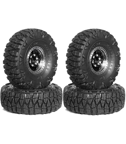 Amazon | 4個セット RC 1.0 ビードロックホイールリム 真鍮ホイール RC