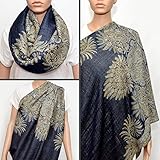 Nursing Cover - Nursing Scarf - Nursing Infinity Scarf - Breastfeeding Cover (Navy Blue with Floral 