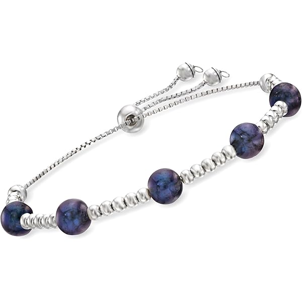 Amazon | 14Kゴールド 7.0〜7.5mm 養殖 アコヤ黒真珠