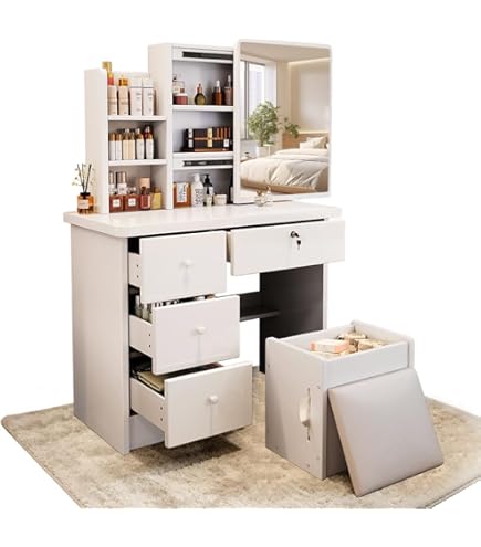 Amazon｜高野木工 LECCE レッチェ 80ドレッサー(イス付き