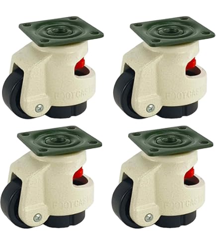 ●【未使用】FOOT MASTDR GD-80 レベリングキャスター 4個セット 家具 什器 機器などに【11118165】 レベリングキャスター : Master 業務用 ユーエイ GDR-80-F-NYN-FBL