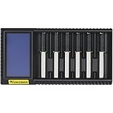 Docooler NOKOSER D6U リチウム電池充電器・6本用 Li-ion / LiFePO4/Ni-MH / Ni-Cd AAA / SC 各種18650等リチウムイオン対応 大容量モデル カメラ /スマホ /家庭/車内両用 LCD付き