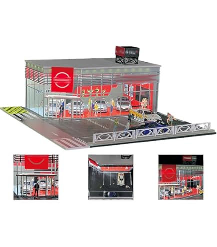 Amazon.co.jp: 1/64 ジオラマガレージ、ガレージ、モデルカー用