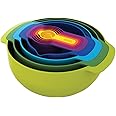 Joseph Joseph (ジョセフジョセフ) 計量カップ ボウル 水切り 計量スプーン ネストプラス 9点セット 食洗器対応 重ねて収納 BPAフリー レインボーカラー 【正規品】 400373
