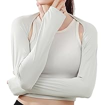 Amazon.co.jp: [PALAME] アームカバー レディース ボレロ型 春夏