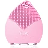【Sunmay Leaf】Sunmay 洗顔ブラシ 電動 超音波 シリコン 洗顔ブラシ クレンジングクリーナー 記憶機能付き 防水 充電式 (ピンク)