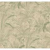 York Wallcoverings GX8102SMP Passport Leaf Toilet Wallpaper Memo Sample, 8-Inch x 10-Inch, Camel Hai