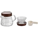 キャプテンスタッグ(CAPTAIN STAG) コーヒー ドリッパーセット 珈琲サーバー ポップアップドリッパーセット 割れにくい 470ml 日本製 メッシュケース付き UW-3550 クリア