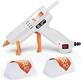 Tilswall 小型グルーガン 50W コード1.5m 60本グルースティック付き(7×130mm) | 強力接着、手芸・DIY、急速加熱、液漏れ防止、やけど対策、軽量設計。初心者、子供の工作、家庭用に適したモデル