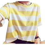 fajiu(ファー ジウ) ストライプ ボーダー 半袖 Tシャツ