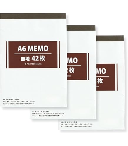 Amazon.co.jp: コクヨ メモ帳 無地 B6 66枚×1冊 メ-20N : 文房具