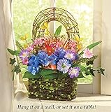 Fiber OpticフローラルMoss Covered Rattanバスケット 標準 30200 FRL