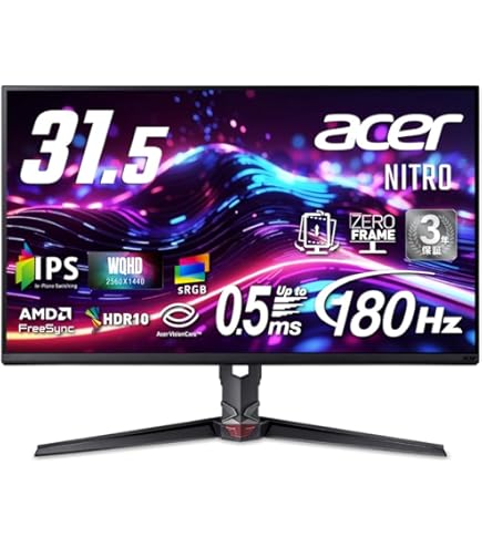 Amazon.co.jp: Acer Nitro 湾曲 ゲーミングモニター 31.5インチ WQHD