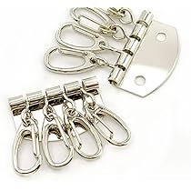 ブラウンレザーキーホルダー シルバー金具付き キーホルダー 本革／馬革 キーリング ティアドロップ型 二重