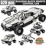 ラジコン模型自動車　リモコンカー　創意立体パズル　おもちゃ　　ラジコンカー　積み木　組み立てキット　自由に組み合わせ　リモコン付き　529pcs