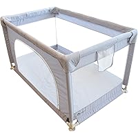 たためるベビーサークル　Roomy アースベージュ 日本育児 たためるベビーサークルRoomy+ | ベビーサークル