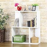 オープンシェルフ ラック 木製 2段 幅60 高さ70 本棚 飾り棚 白 ホワイト