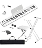 NikoMaku and 88鍵 小型電子ピアノ 白 SWAN-S Amazon | ニコマク NikoMaku 電子ピアノ 88鍵盤 SWAN-S 日本語表記