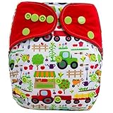 HappyEndings Night, NightTM Charcoal Bamboo All In One Diaper (+Pocket & 5 Layer Charcoal Bamboo Ins