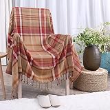 YJ Bear ChenilleスプライシングPrintedスーパーソフトソファWoven Throw Blanket Featuringのホーム装飾フリンジ装飾椅子ベッドソファ 59" X 75" 