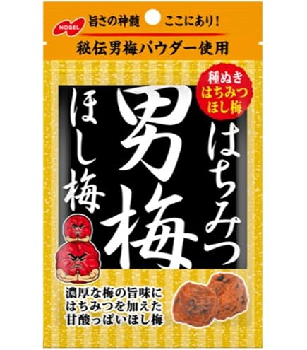 Amazon.co.jp: ノーベル製菓 はちみつ男梅ほし梅 20g×6袋入×（2ケース