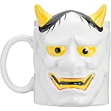 サンアート おもしろ食器 「 妖怪シリーズ 」 般若 マグカップ 360ml 白 SAN2538-2