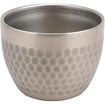 Amazon.co.jp: チタン槌目 ぐい吞み (二重構造) PY-C018 : ホーム