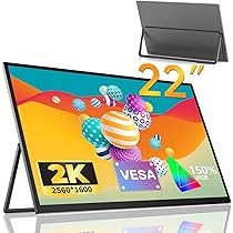 Amazon.co.jp: EVICIV モバイルモニター 22インチ 2K 大画面 QLED