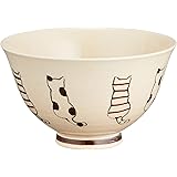 奥川陶器 波佐見焼 お茶碗 ご飯茶碗 飯碗 約12cm Bキャット 茶 ブラウン 248788
