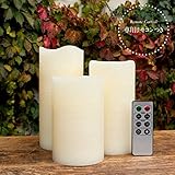 Flameless Candle ＬＥＤキャンドルライト3個セット・本物の蝋のおしゃれなフレームレスキャンドル