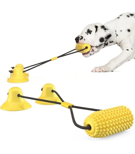 Amazon | Canplus 犬 噛むおもちゃ 犬のおもちゃのロープで吸盤綱引き