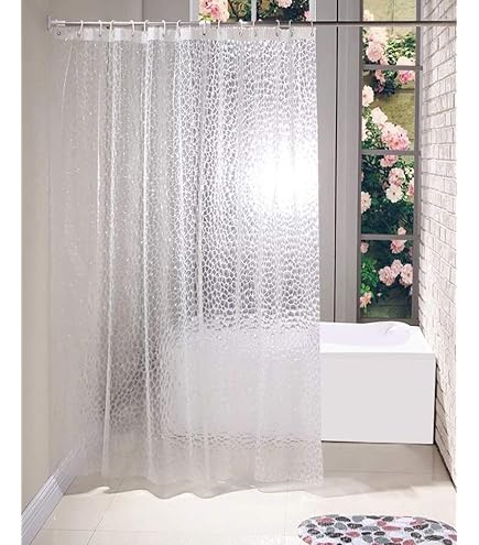 Amazon｜まごころすとあ シャワーカーテン 3D 透明 180x180cm
