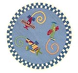 KAS Oriental Rugs Kidding Around Collection Flying Fun Round Area Rug, 3' [並行輸入品]