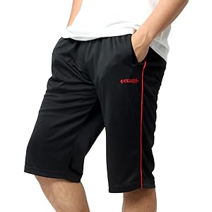 [ケイパ] ハーフパンツ メンズ 6分丈 吸水速乾 UVカット ジャージパンツ