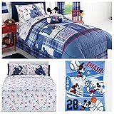 Disney's Mickey Mouse Kids Twin Bedding Set - Reversible Comforter, Sheet Set with Reversible Pillow