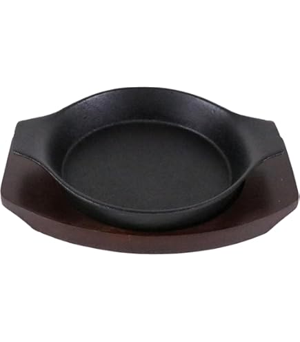 Amazon | 南部鉄器 岩鋳 ステーキ皿3セット 木製ボックス付き