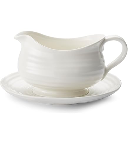 Amazon｜Portmeirion Sophie Conran White Covered Butter Dish by