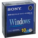 SONY 2HD フロッピーディスク DOS/V用 Windowsフォーマット 3.5インチ ブラック 10枚入り 10MF2HDQDVB