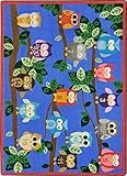 Joy Carpets Kid Essentials Early Childhood It's A Hoot Rug Multicolored 5'4 x 7'8 [並行輸入品]