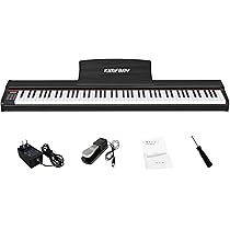 Amazon | KIMFBAY 電子ピアノ 88鍵盤 卓上 木製 電子 ピアノ 88鍵