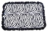 Patricia Ann Designs Satin Ruffles Zebra Swirl Indulgence Blanket, Hot Pink/Black [並行輸入品]