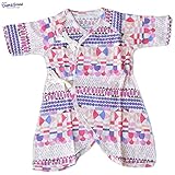 オーシャンアンドグラウンド｜ベビーコンビ肌着｜レイン柄｜ピンク